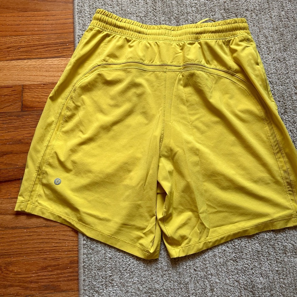 Lulu lemon yellow shorts size medium, worn once.